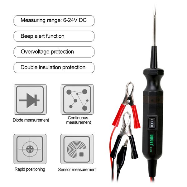 Ferramenta de diagnóstico automotivo da sonda de energia do testador DY18