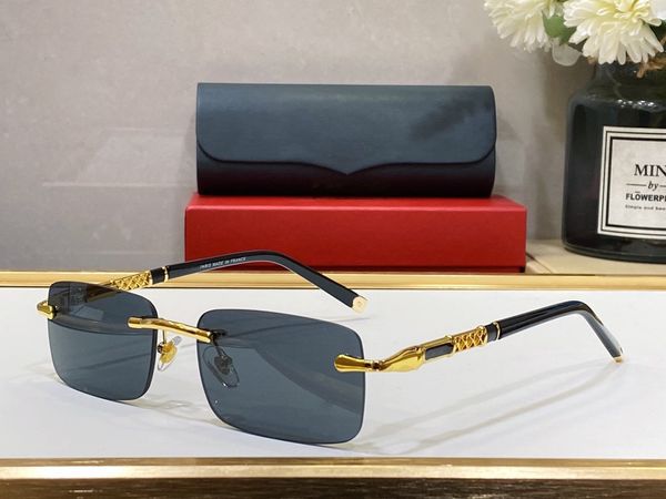

Fashion carti luxury Cool sunglasses Designer 31368668 mens srameless Sunshade Composite Metal Rimless Optical Frame Classic Rectangle Square Gold for women