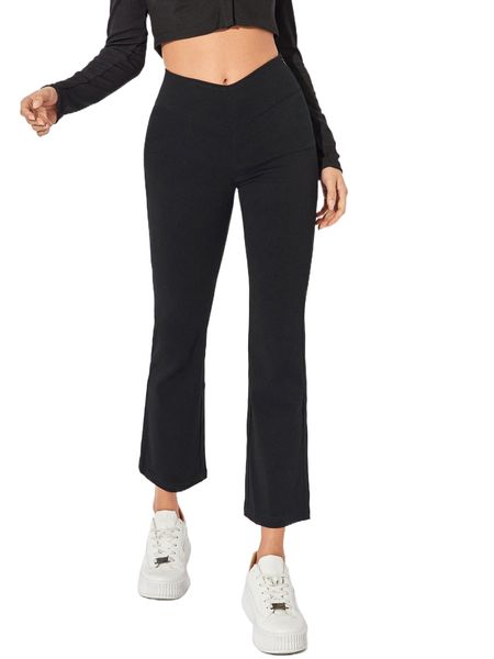 

petite solid flare leg jeans h9xs#, Blue