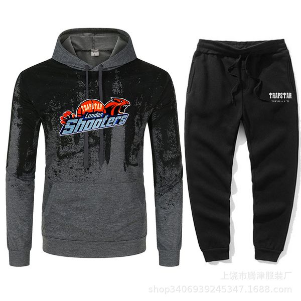 

trapstar shooters designer men's tracksuits ladies couple hoodie street hip hop pullover factory outlet, Gray