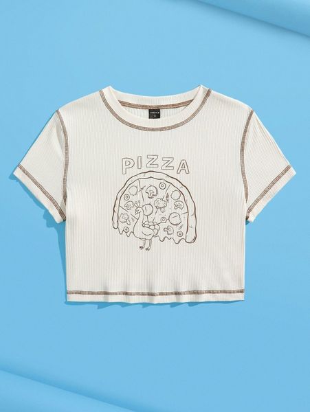 

x carolee karpell contrast stitch letter and cartoon graphic i0vo#, White