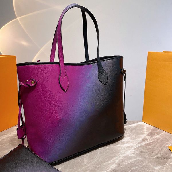 

2 pcs sets composite bag fashion handbags women handbag luxurys designers shoulder bags leather shopping totes with coin wallet crossbody bu