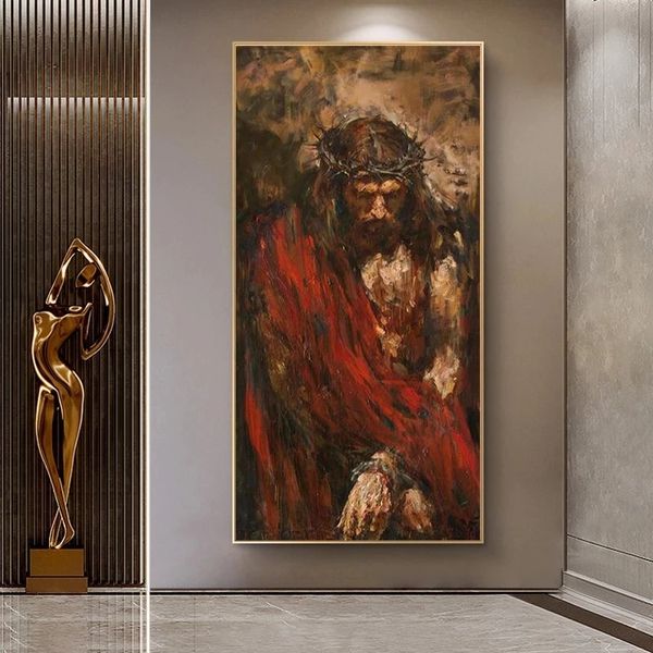 Toile de peinture de Religion de jésus Christ, affiches et imprimés, images d'art murales pour salon, couloir, chambre à coucher, décoration de maison, Cuadros