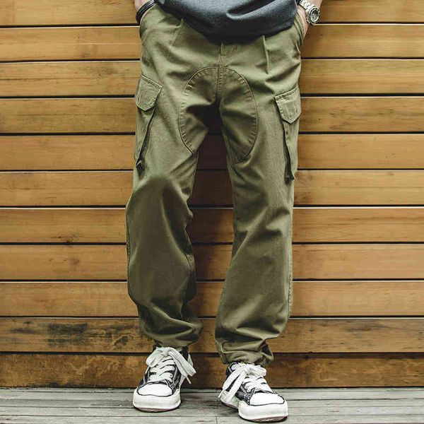 

men's pants madden work clothes british tapered casual pants elastic drawstring large pocket chino men nf2z, Black
