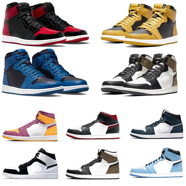 

basketball shoes 1s patent bred heritage diamond shorts rebellionaire navy dark mocha brotherhood pollen trainers size 36-45 great