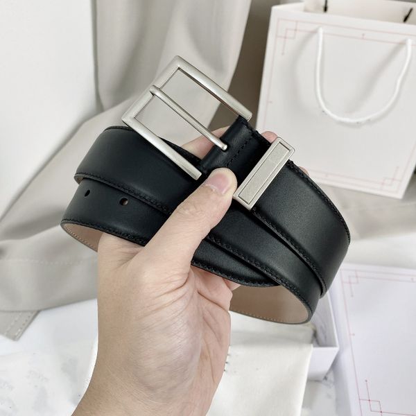 

men's designer belts men motorcycle luxury leather fashion belts black am smooth buckle belts width 3.5cm, Black;brown