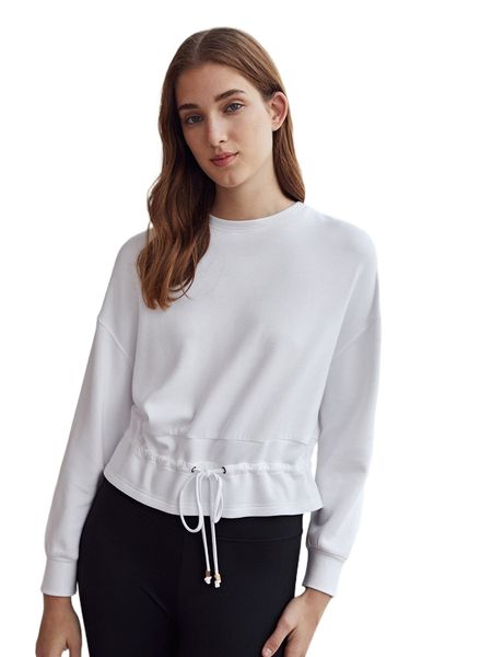 

motf premium viscose peplum sweatshirt q9ki#, Black