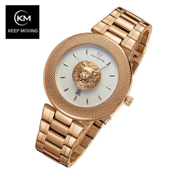 

watches designer style men's personality non-mechanical quartz watch lion head couple explosion prevention special, Silver
