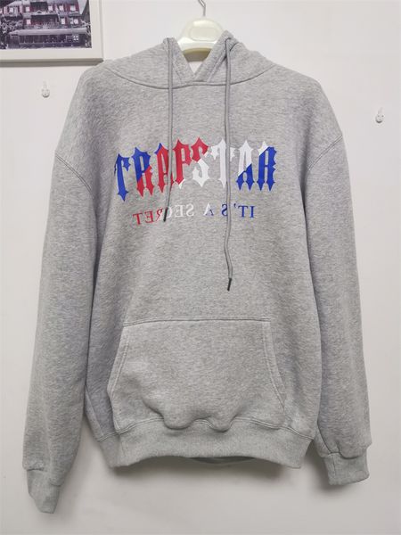 

brand designer spring new trapstar hoodie men's black cotton chenille tracksuit london street jacket s-3xl