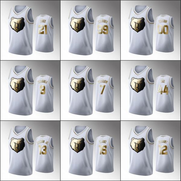 

memphis''grizzlies''men ja morant andre iguodala jaren jackson jr. justise winslow white golden edition custom252n, Black