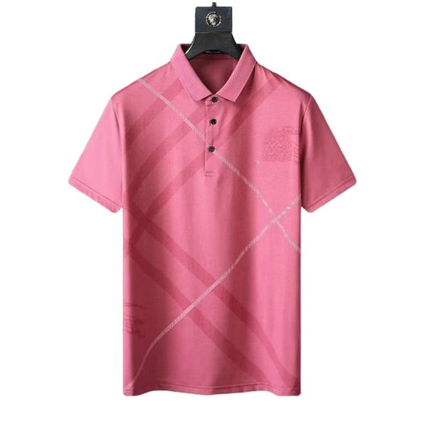 

bu luxury designer polo men's and women's plaid letter pattern short sleeve quick drying comfortable fashion casual polo 100% cott, White;black