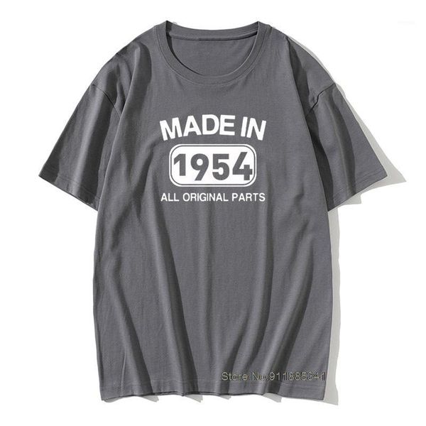 T-shirt da uomo nel 1954 T-shirt da uomo compleanno 67 anni T-shirt in cotone con grafica familiare vintage Retro Padre Nonno Marito Tops Tees