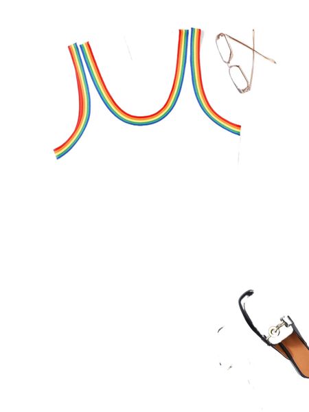 

plus rainbow striped rib knit bodysuit o7s6#, Black