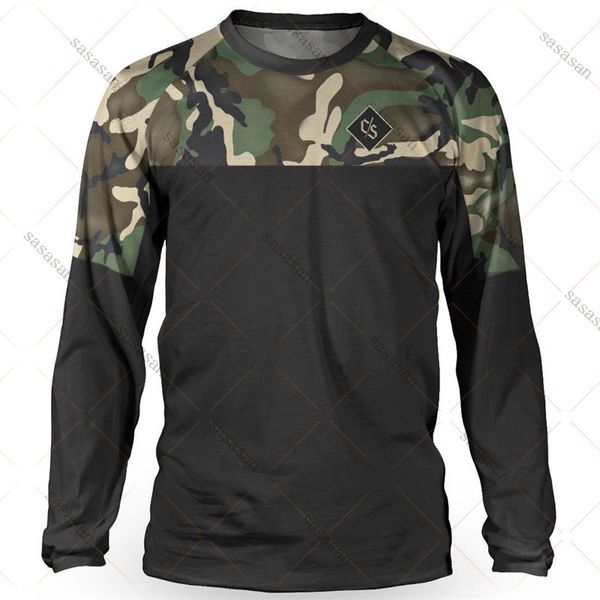 Camisa off-road para motos de corrida, velocidade, BMX, camiseta solta, camisa FXR, MTB, mountain bike, camiseta respirável 100% poliéster 220630