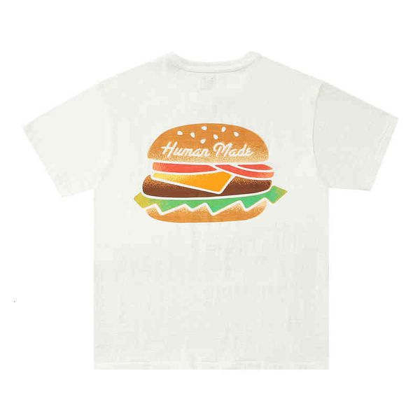 

made human hungry hamburg street casual large t-shirt, White;black