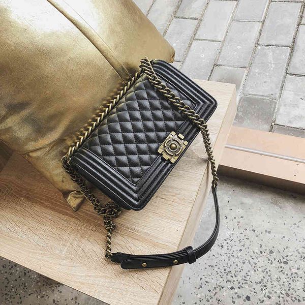 

bags handbags classic women's lingge chain leather small square one shoulder slant span, Black;red