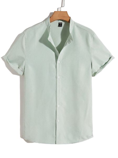 

men striped pattern roll up sleeve shirt s0re#, White;black