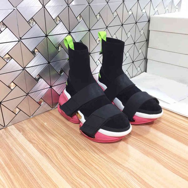 

shoes women's spring dress shoes sports with decorative buttons and hooks flat socks series special offers, Black