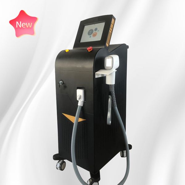 

new profesional 808nm diode laser hair removal machine 3 wave lengths factory directly sales price for spa clinic use, Black
