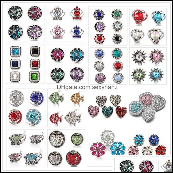 

clasps hooks jewelry findings components mixed styles snap heart moon metal buttons fit 18mm button br dh7j3