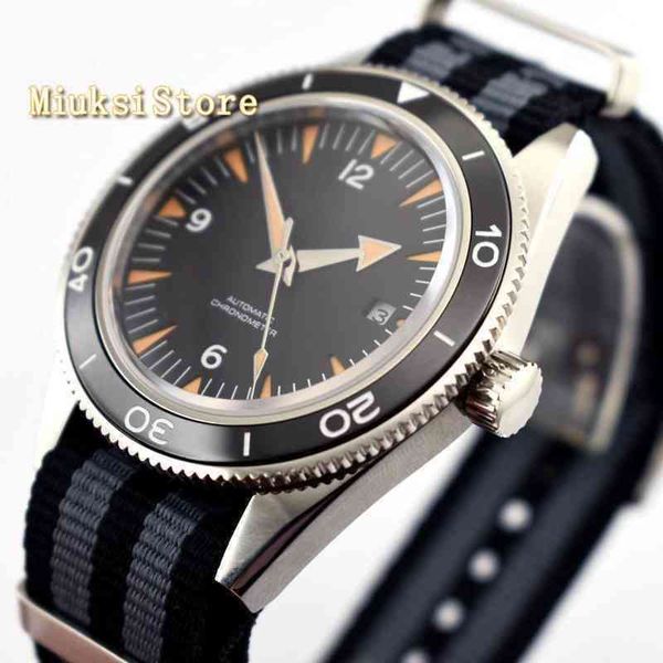 

41mm corguet black sterile dial luminous ceramic bezel automatic mens watch luxury brand mechanical watches1b8n, Slivery;brown
