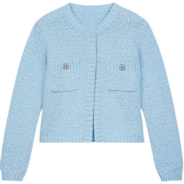 

women's knits & tees fadan  family autumn and winter small fragrance style sweater cardigan female celebrities fashion temperament ver, White