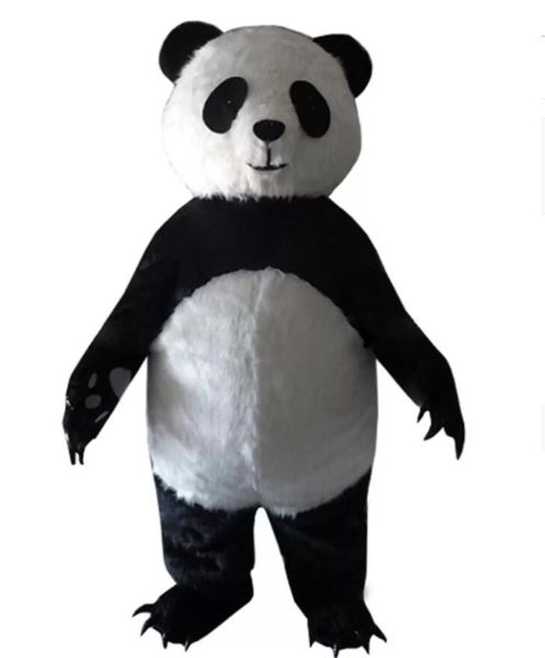 Versão direta de venda chinês gigante panda mascote traje de mascote de Natal para o evento de festa de Halloween alta qualidade