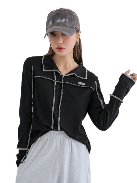 

dazy titching letter patched tee a1yt#, White