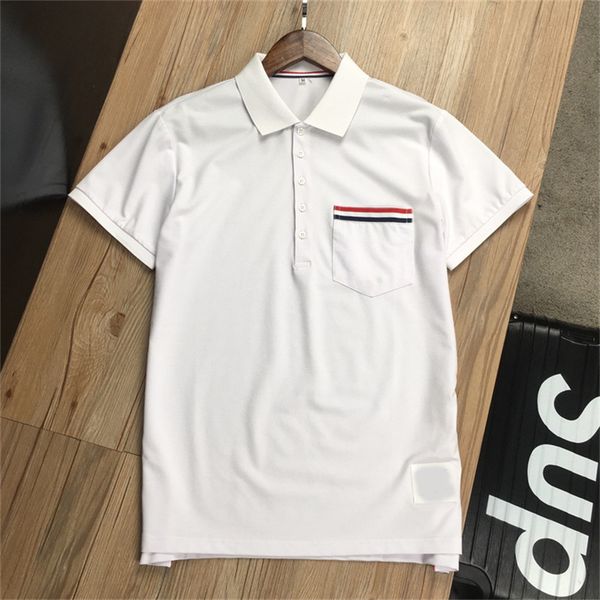 

european and american trendy brand genuine men's polo shirt t-shirt cotton embroidery summer 62, White;black