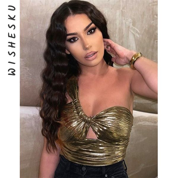 

slant shoulder sleeveless bodycon crop women bright ruched cut out corset summer harajuku e-girl y2k clothes 220423, White