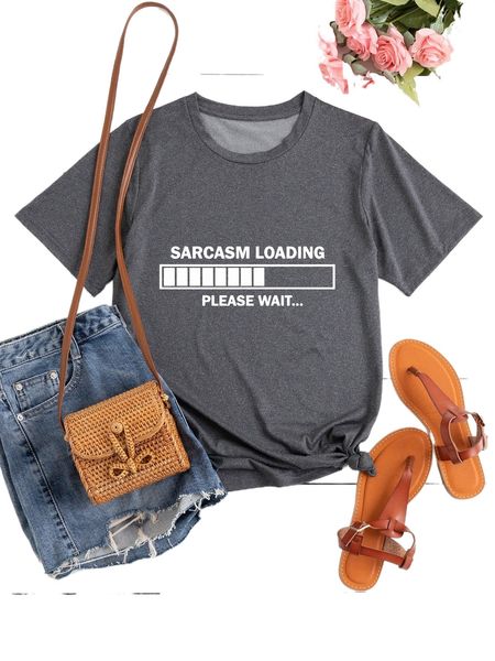 

plus slogan graphic tee j2lv#, Black