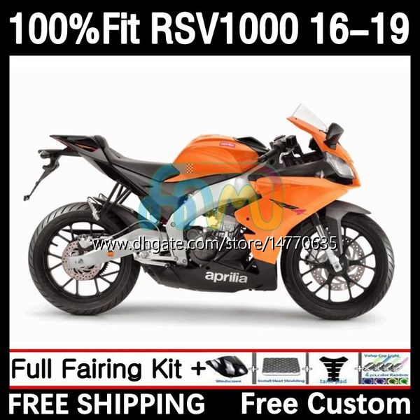 Corpo stampo a iniezione per Aprilia RSV4 RSV 1000 RSV-1000 RSV1000R 16-19 Carrozzeria 5DH.84 RSV1000 R RR 16 17 18 19 RSV1000RR 2016 2017 2018 2019 OEM Carena arancione chiaro