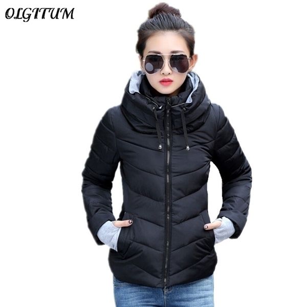 

women plus size long sleeve warm light down padded winter jacket women parkas for women winter coat fashion jacket 201027, Black