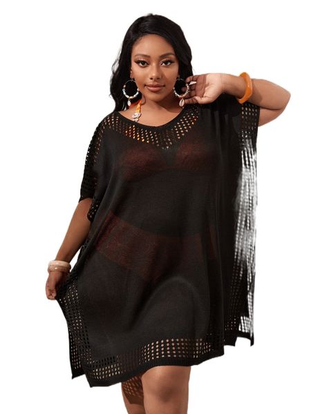 

plus cut-out split cover up v9vj#, Black