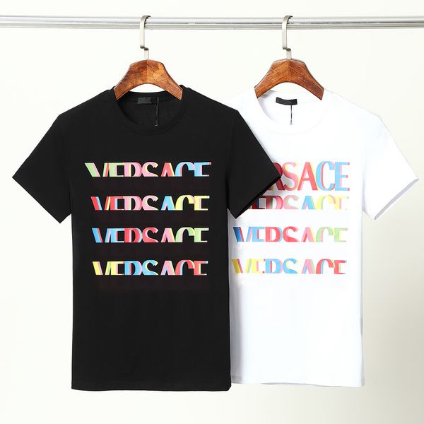 

summer designer men's tee fashion brand classic dumeisar alphabet printing 100% cotton multi-style black and white ladies loose t-shirt, White;black