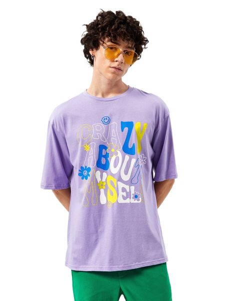 

men floral & slogan graphic drop shoulder tee 129o#, White;black