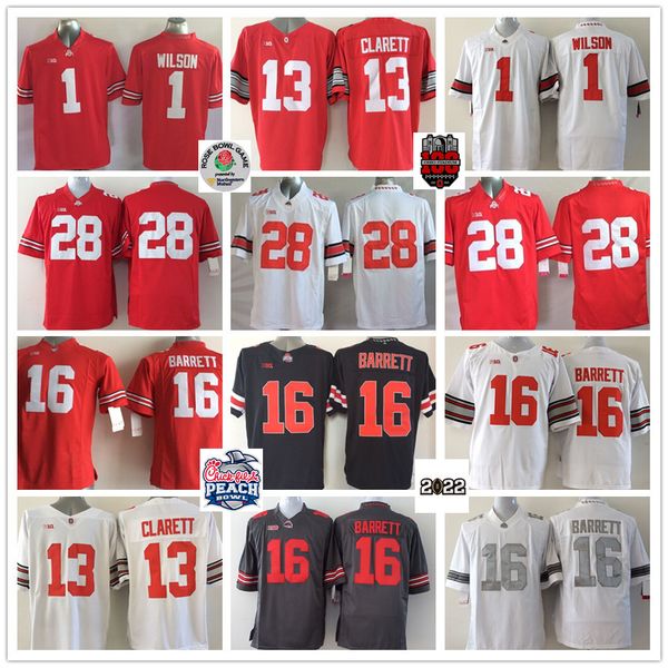 

13 maurice clarett jersey dominic clarke j.t. barrett jerseys 1 dontre wilson jaxon smith-njigba 5 garrett wilson treveyon henderson ohio st, Black