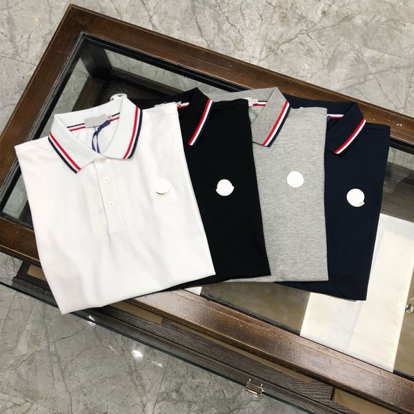 

designer mens tshirts fashion embroidery letters polo shirt hight cotton polos business classic tshirt golf poloshirt short sleeve casual te, White;black