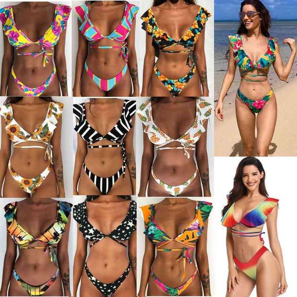 

swimsuit split luxin printed bikini swimsuit, White;black
