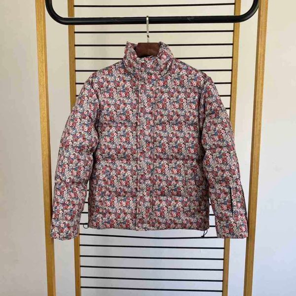 

famous luxury woman down jackets canada north winter coat loose-fitting bread g&l co-branded floral full print suit comfortable and warm, Black