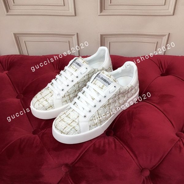 

2022 womens mens summer casual shoes sneakers patchwork white leather loafers dress shoes trainers dress black white sneakers size35-45, Black;red