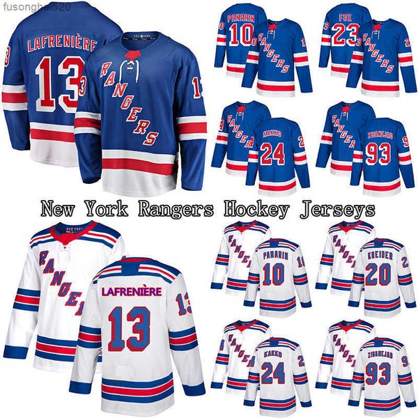 

13 alexis lafreniere new york rangers jersey 10 artemi panarin 24 kaapo kakko 99 wayne gretzky 23 adam fox hockey jerseys nhl's jerseys, Black