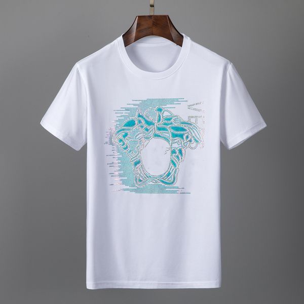 

men's t-shirt designer letter printing stylist casual summer breathable clothing men's and women's upscale clothing s2, White;black