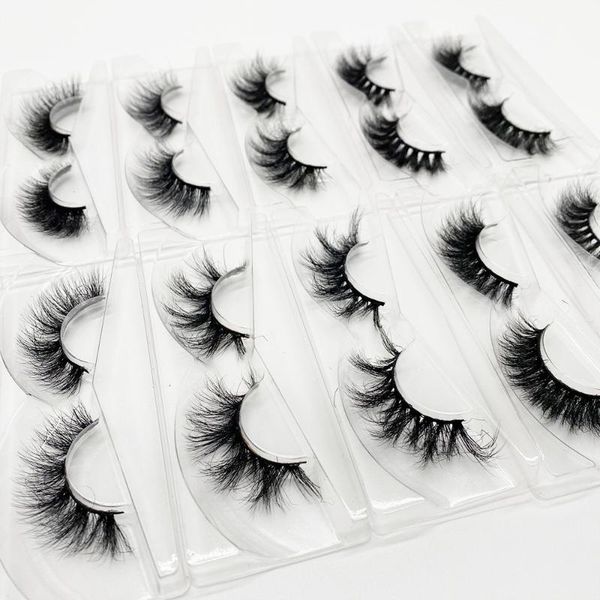 Cílios postiços 5D Mink Lashes Itens a granel por atacado 10/30/50 pares Macio Fofo Desarrumado Tira Natural Maquiagem Cílios Falsos Falsos