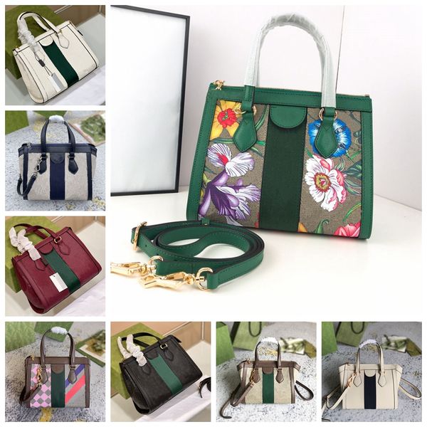 

ophidia colorful geometric print striped web canvas and leather tote handbag shoulder bags luxurys crossbody bag tote mini brown