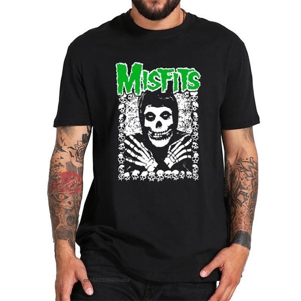 

the misfits i want your skulls t shirt punk rock band t shirt cotton basic crew neck tee 220520, White;black