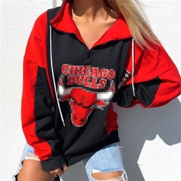 

2xl plus large size animal eagle letter printing america vintage sweatshirt women o-neck pullovers autumn streetwear casual 201203, Black