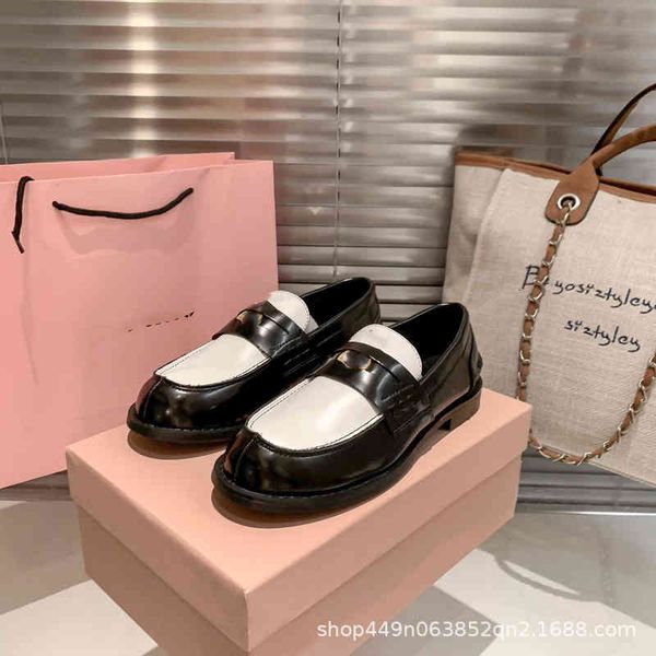 

dress shoes m family color matching thick heeled loafers height series women's shoes in early autumn 8a2g, Black