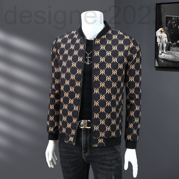 

men's jackets designer baseball collar jacket fashion trendy brand printed stand in autumn kdiy, Black;brown