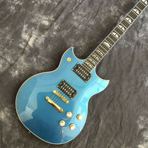 

diy 2022 light blue 6 string electric guitar